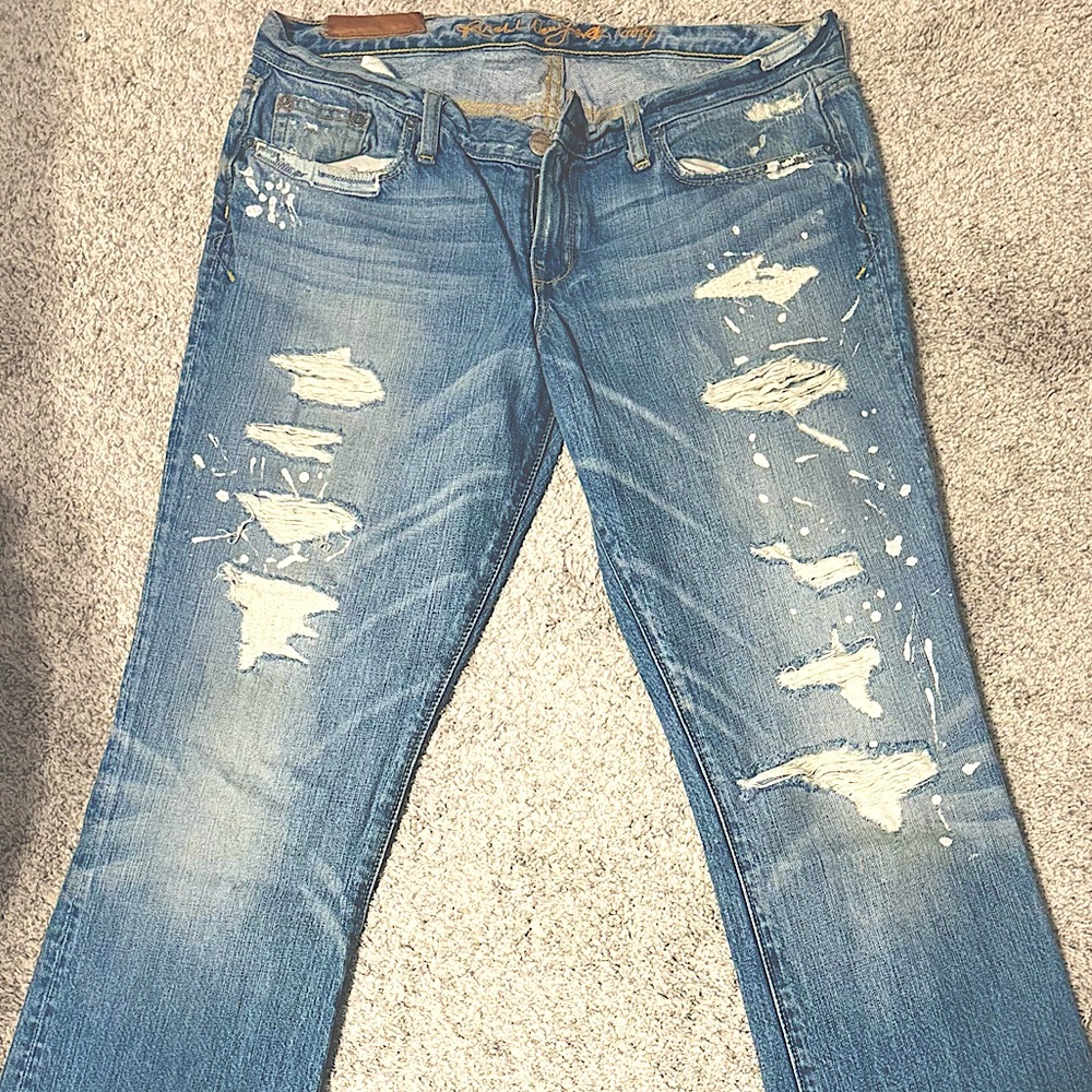 RUEHL 925 Abercrombie distressed jeans| Low rise size 28| Womens
